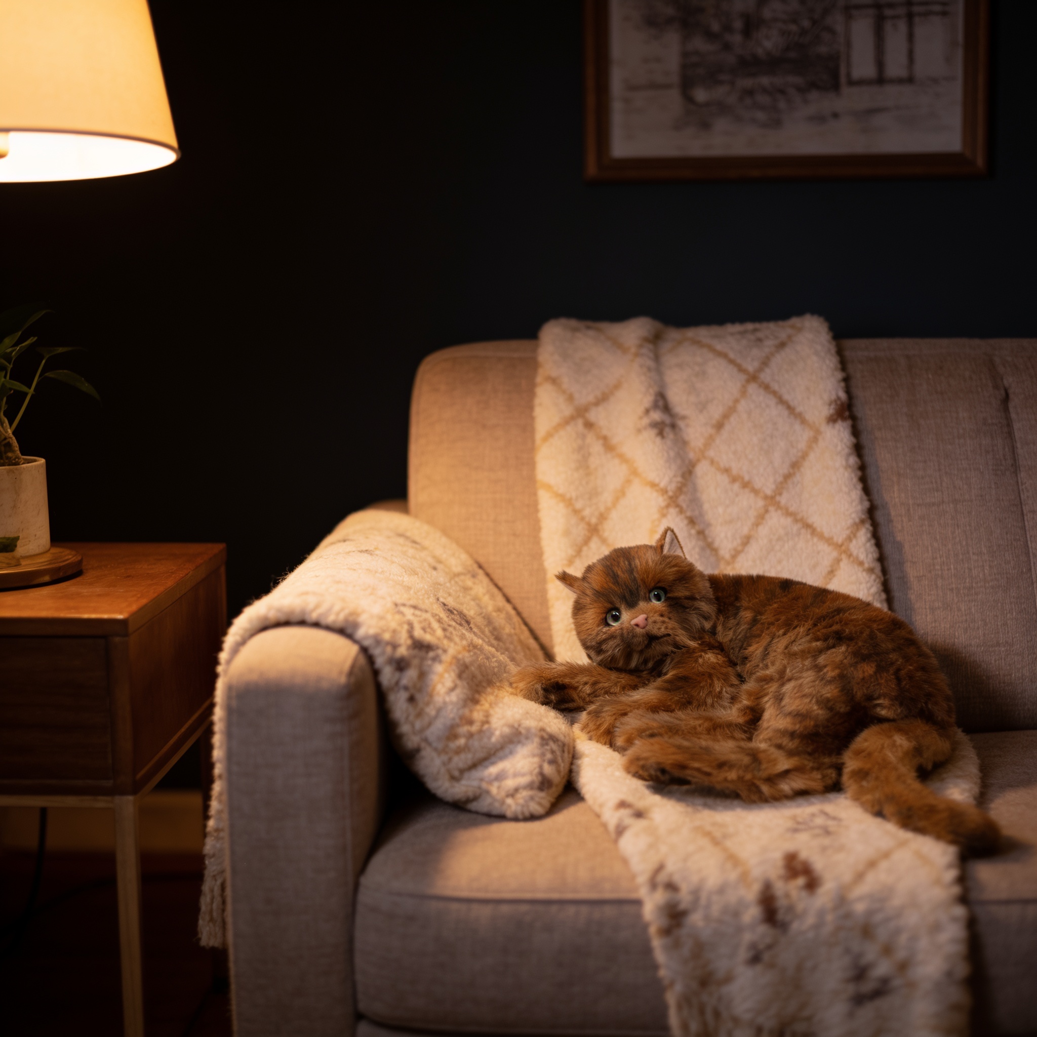 Plüsch-Katze lebensecht Kira